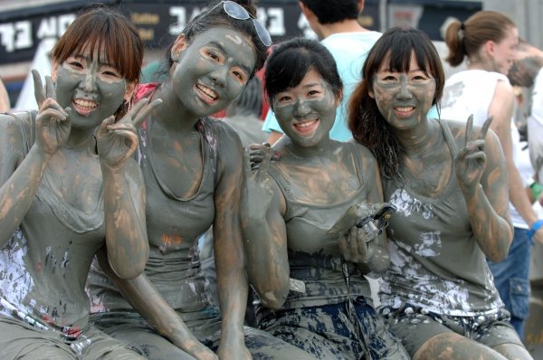 Mud sliding and swimming